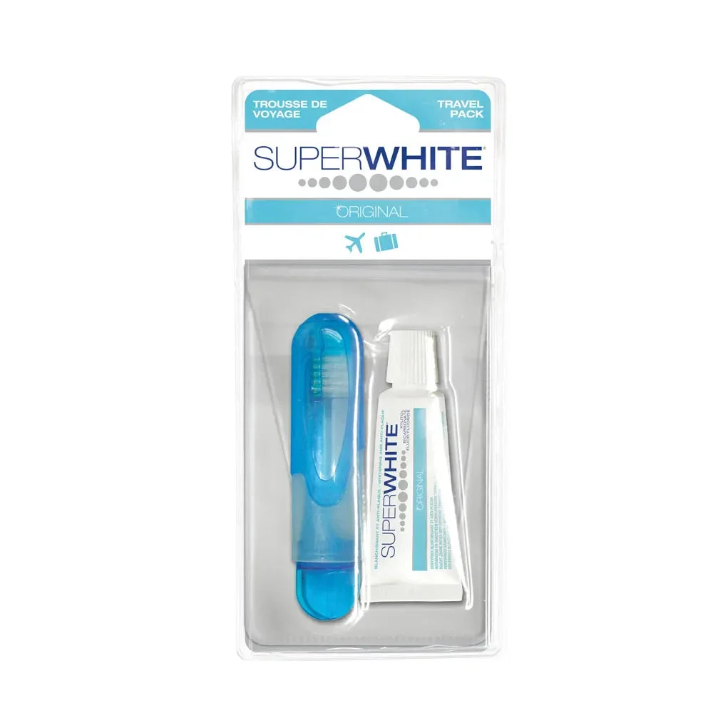 Superwhite Kit Da Viaggio Dentifricio Sbiancante + Spazzolino Da Denti Pieghevole 15ml
