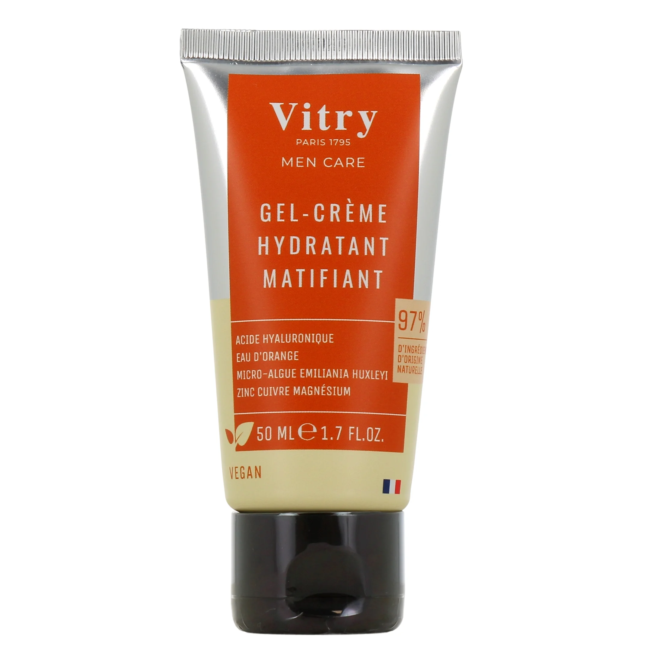 Vitry Secret des sources Gel Crema Idratante Opacizzante Uomo 50ml