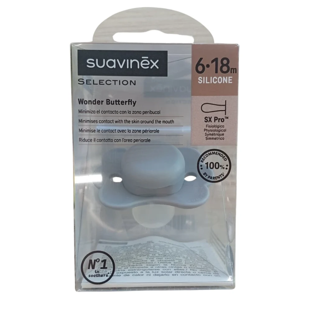 Suavinex Succhietto fisiologico in silicone 6-18 mesi Colore casuale