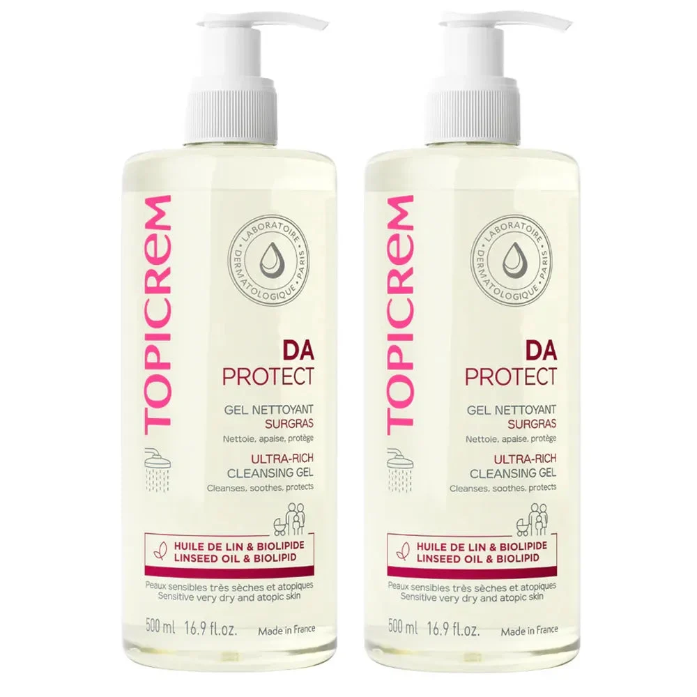 Topicrem DA Gel Detergente Surgras Viso E Corpo Pelle Atopica 2x500ml