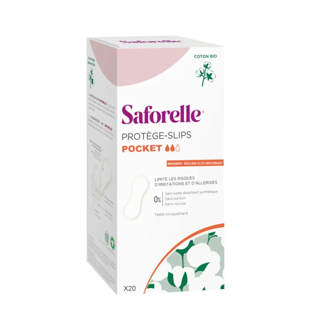 Saforelle Proteggi-Slip Pocket Cotone Bio x20