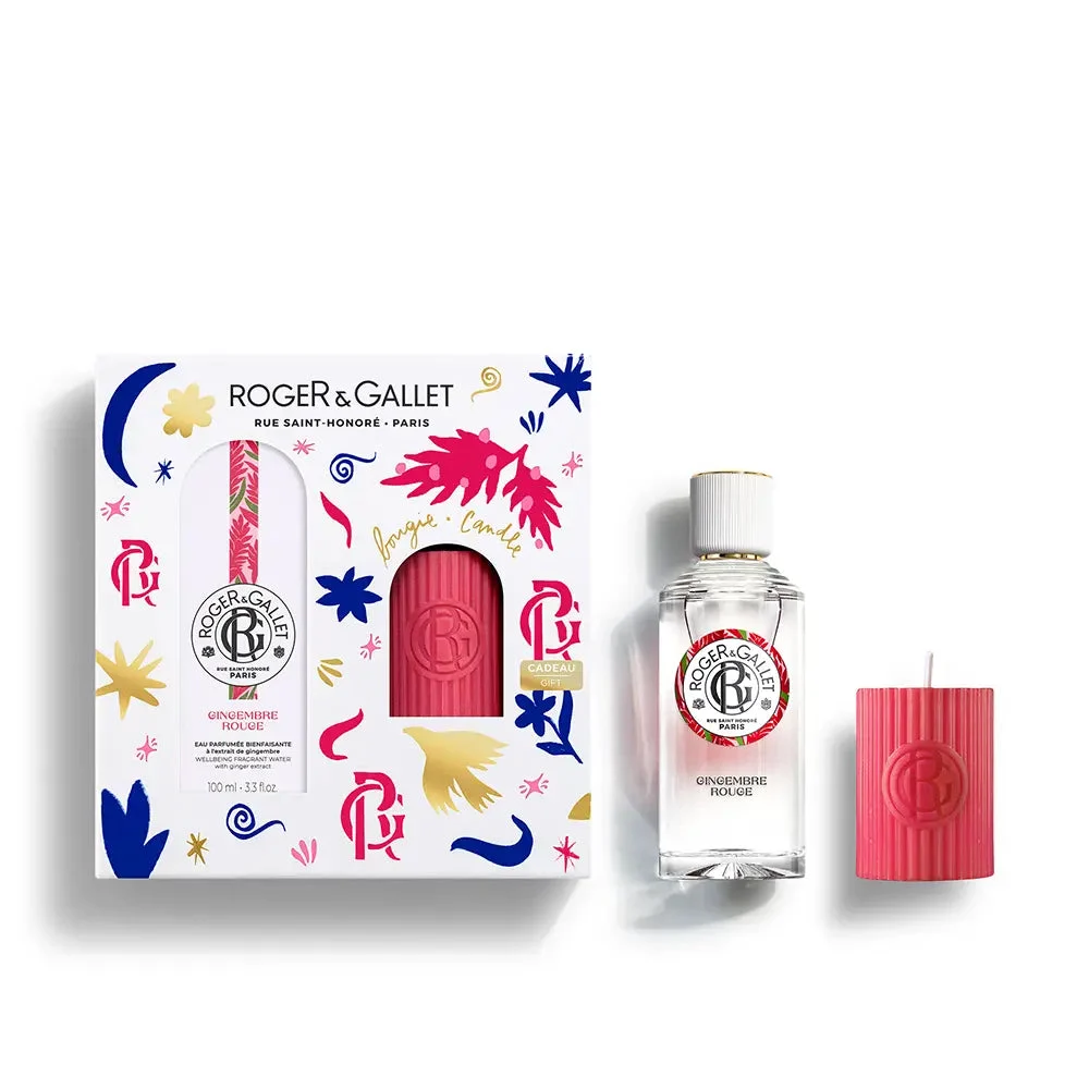Roger & Gallet Zenzero Rosso Set Acqua Benefica 100ml + Candela profumata