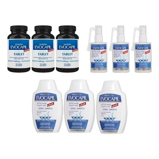 Evocapil Plus Pack Tratamiento Anticaída 3M Champú + Spray + Vit
