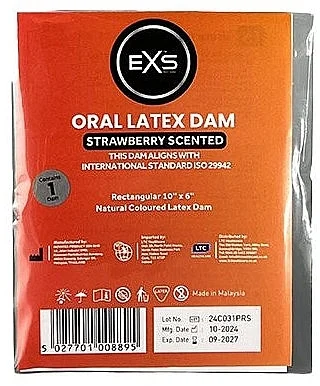 Salvietta orale in lattice al gusto di fragola