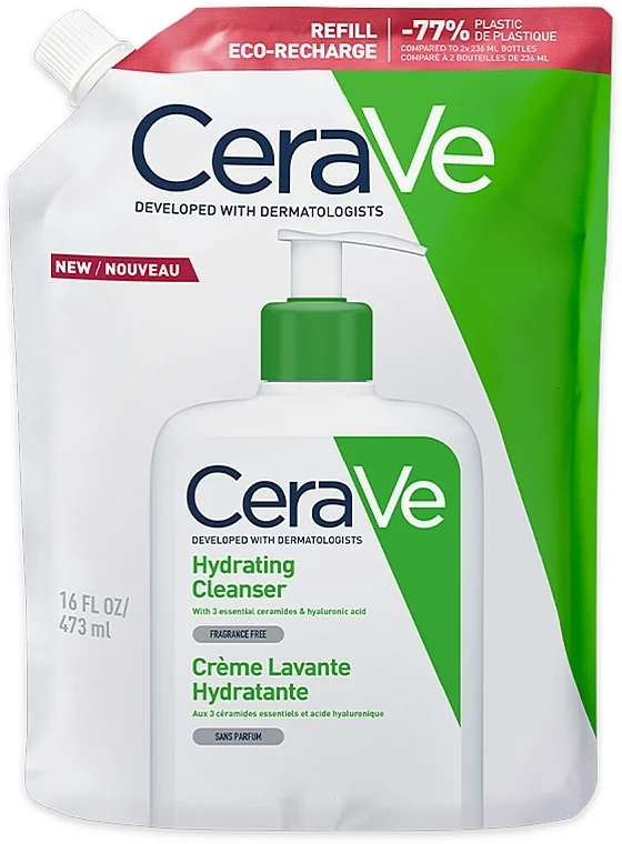Emulsione detergente idratante per pelle normale e secca del viso e del corpo (ricarica)