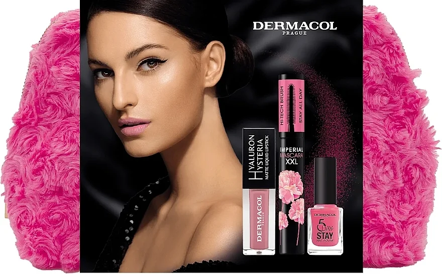 Dermacol GS Imperial Power Set (mascara/13ml + lipstick/4,5ml + nail/polish/11ml + bag/1pcs)
