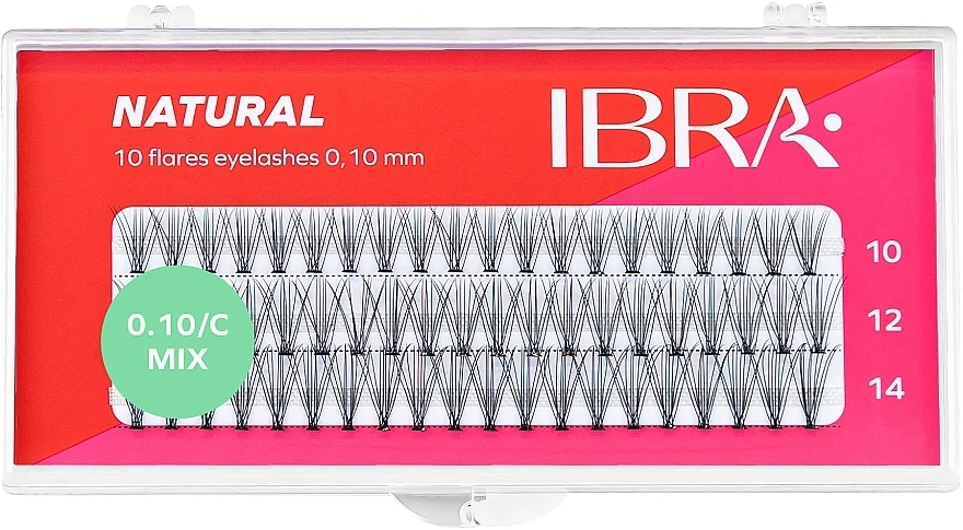 Ibra 10 Flares Eyelash Knot Free Naturals C Mix