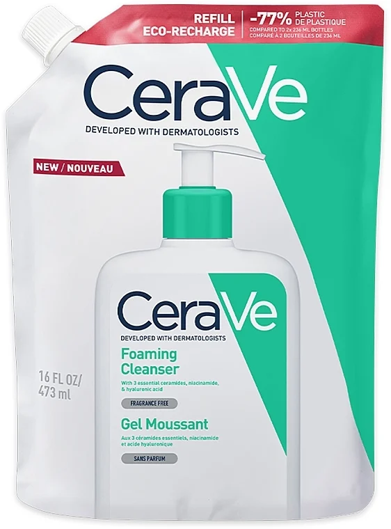 Gel detergente intensivo per pelle normale e grassa del viso e del corpo (ricarica)