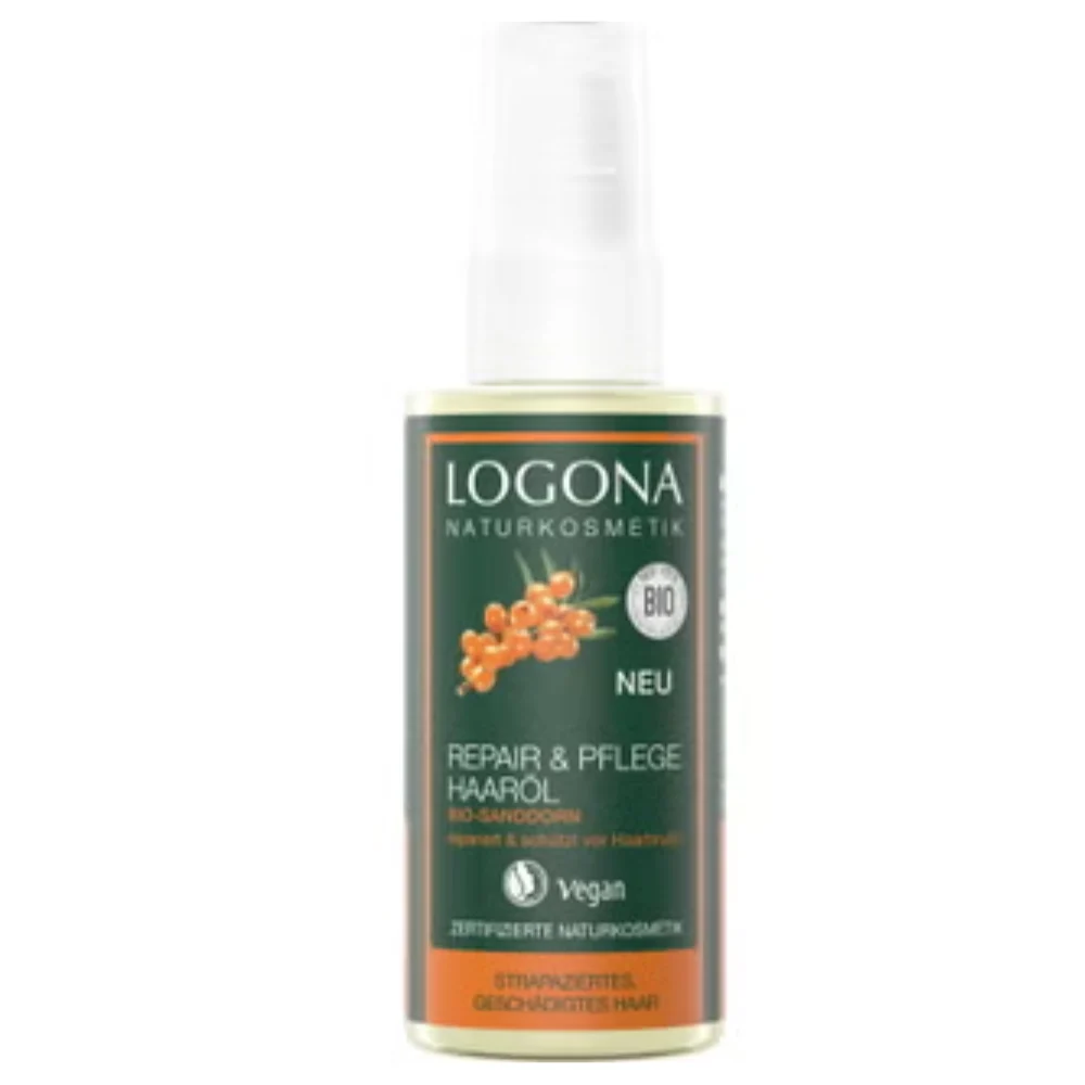 Logona REPAIR & CARE Olio per Capelli all'Olivello Spinoso Bio, 75 ml