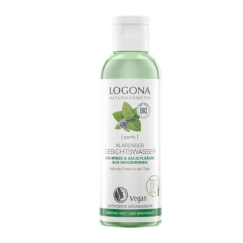 Logona Tonico Viso Purificante BIO Menta & Acido Salicilico, 125 ml