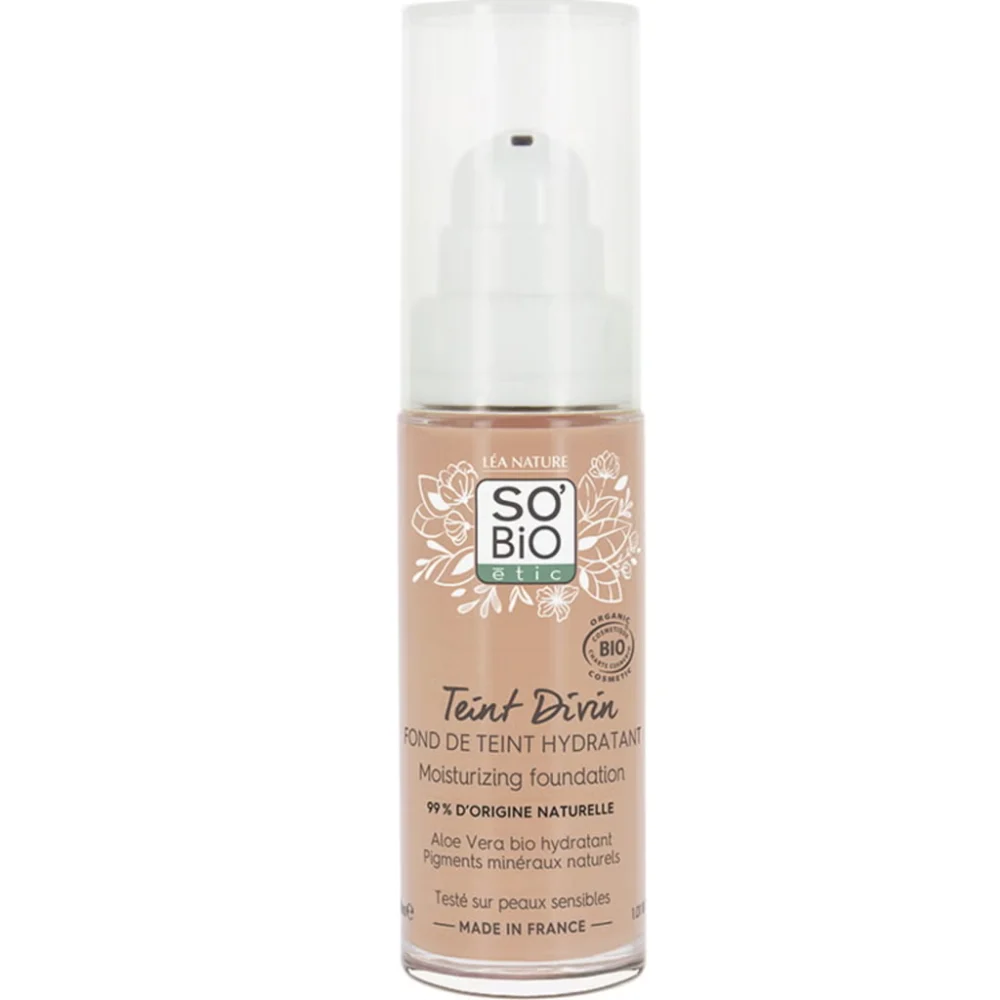 LÉa nature so bio étic Teint Divin Fondotinta Idratante, 20 Beige rosé (30 ml)