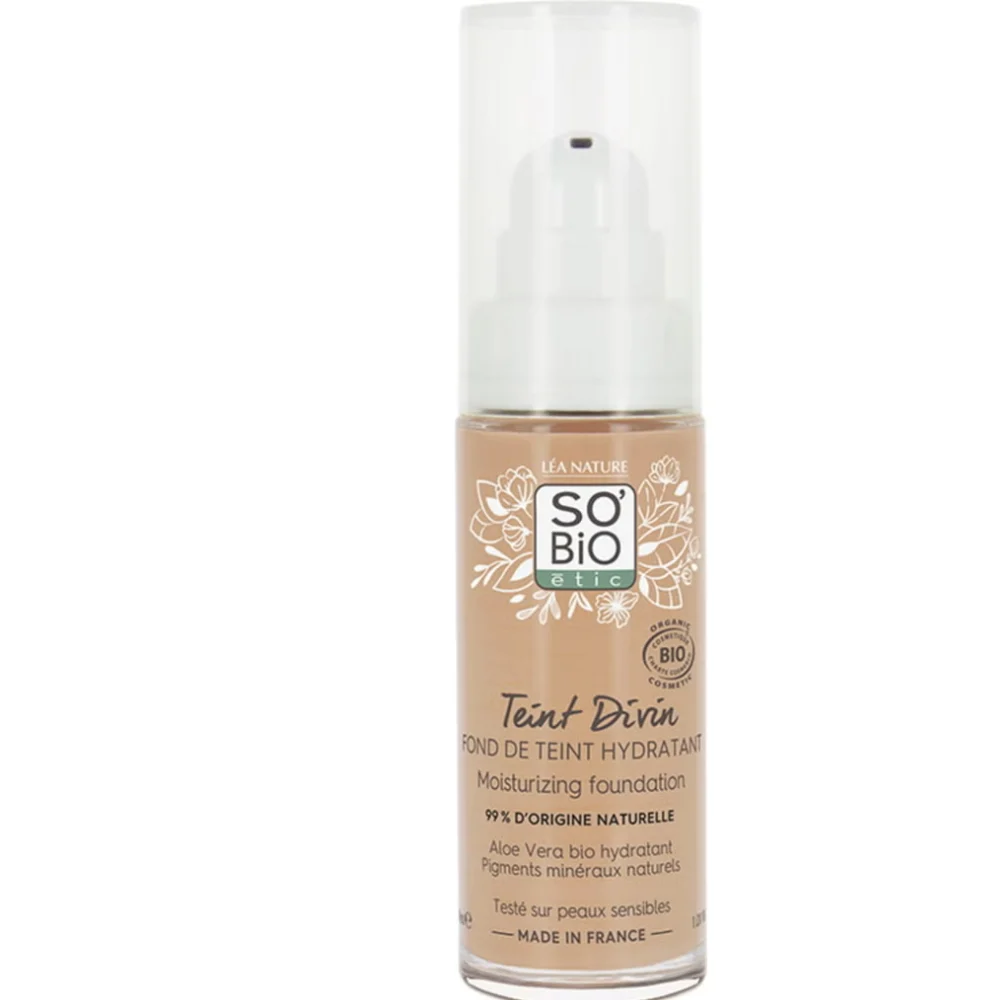 LÉa nature so bio étic Teint Divin Fondotinta Idratante, 25 Beige doré (30 ml)
