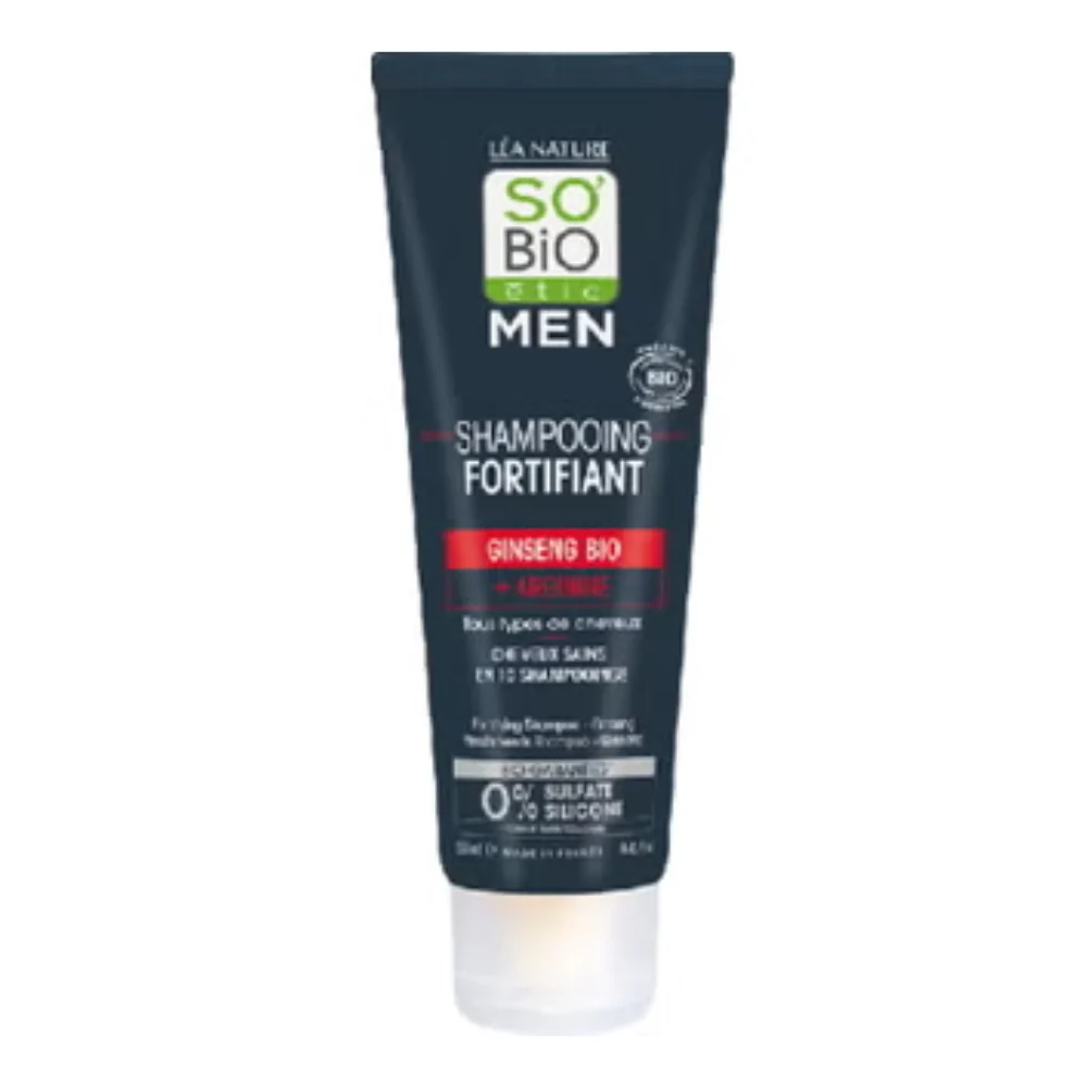 LÉa nature so bio étic Shampoo UOMO Rinforzante al Ginseng, 250 ml