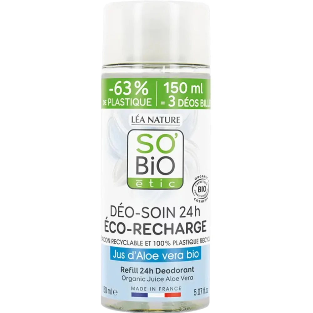 LÉa nature so bio étic Deodorante Roll-on Aloe Vera Ricarica da 150 ml