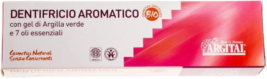 Dentifricio aromatico con gel di Argilla verde e 7 oli essenziali