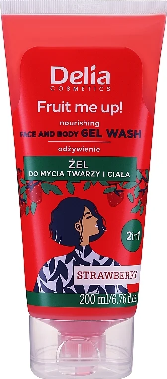 Gel detergente per viso e corpo al profumo di fragola