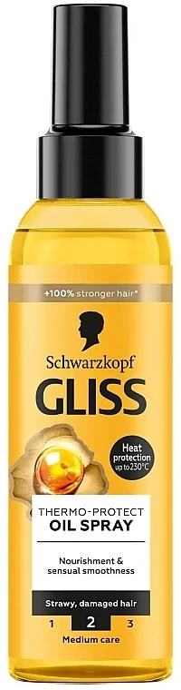 Olio spray termoprotettivo per capelli secchi e danneggiati