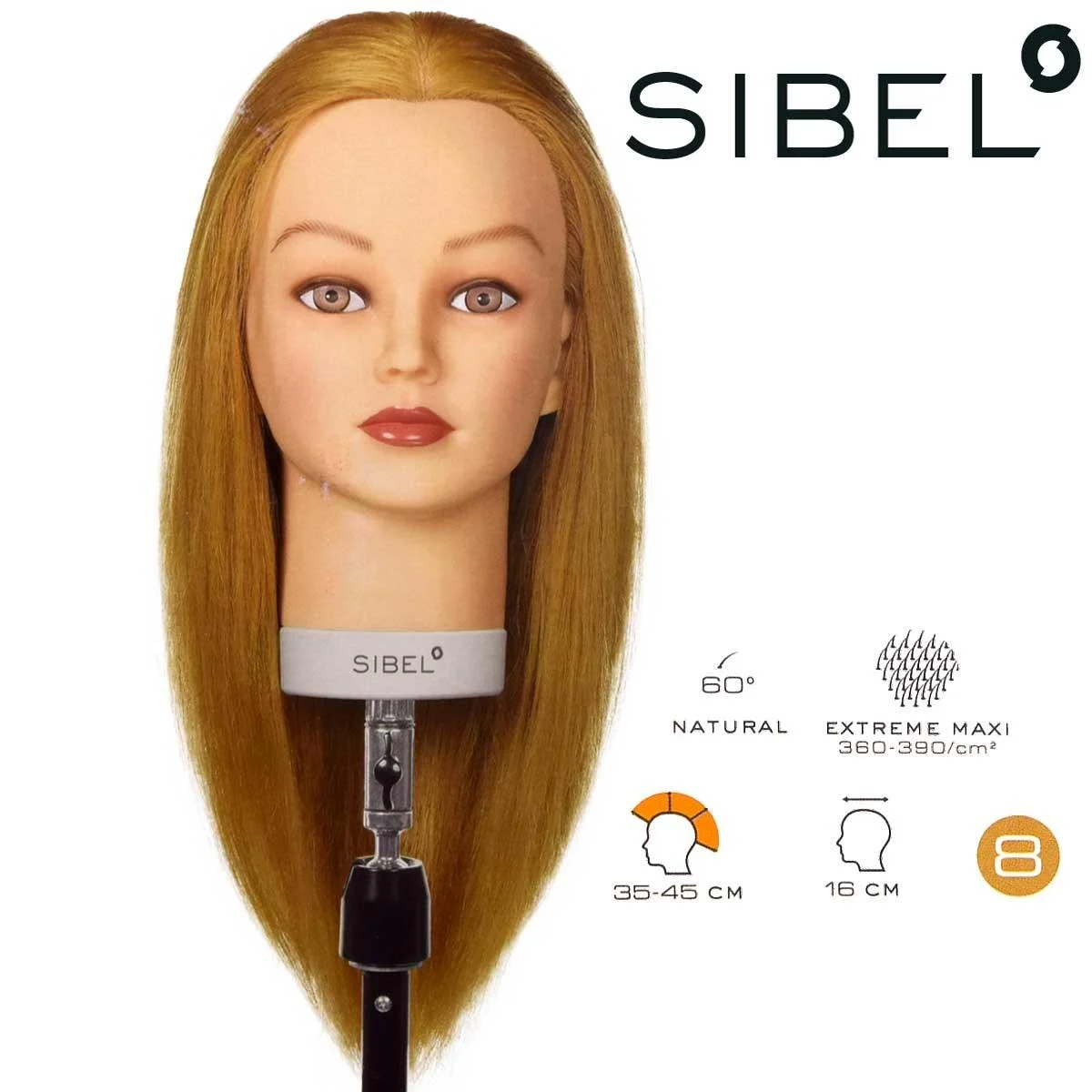 Sibel Training Head Jessica Sintetica Biondo Chiaro (Supporto Non Incluso)