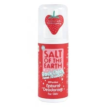 Salt of the earth Deodorante naturale Spray Rock Chick Fragola dolce ( Natura l Deodorante) 100 ml