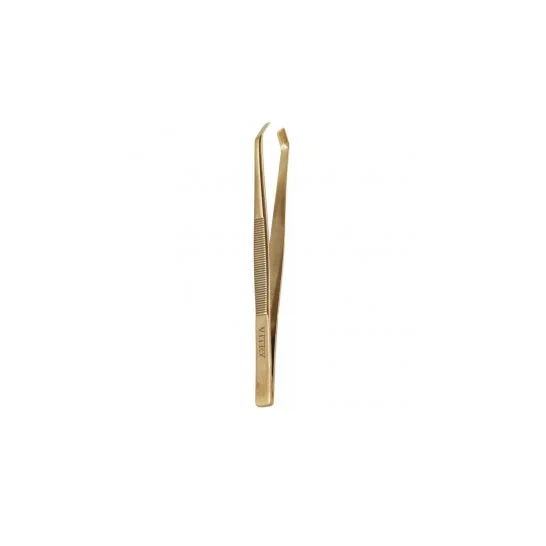 Vitry Pince Epiler Mors Crabe-Biais Inox Inox Dore 1 pice