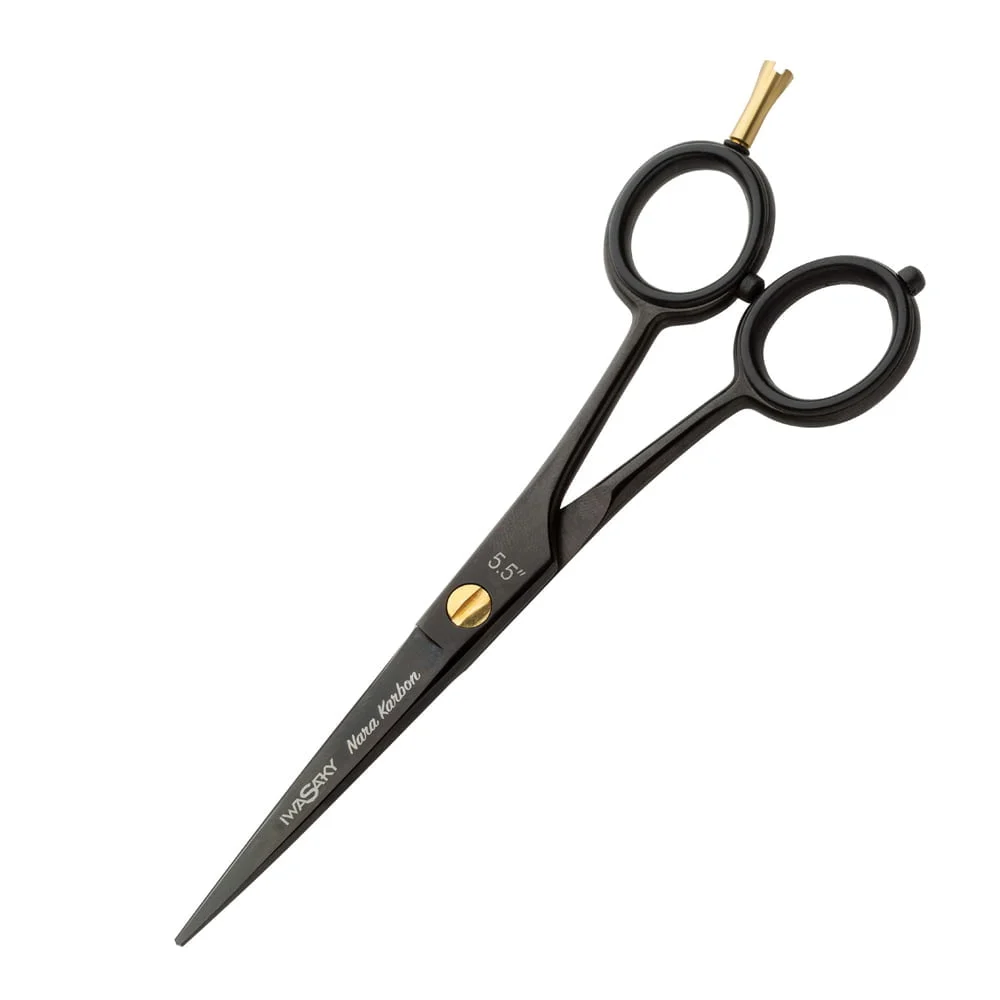 Forbici per capelli da taglio parrucchiere Acciaio giapponese 430 Iwasaki Nara Karbon 5.5″