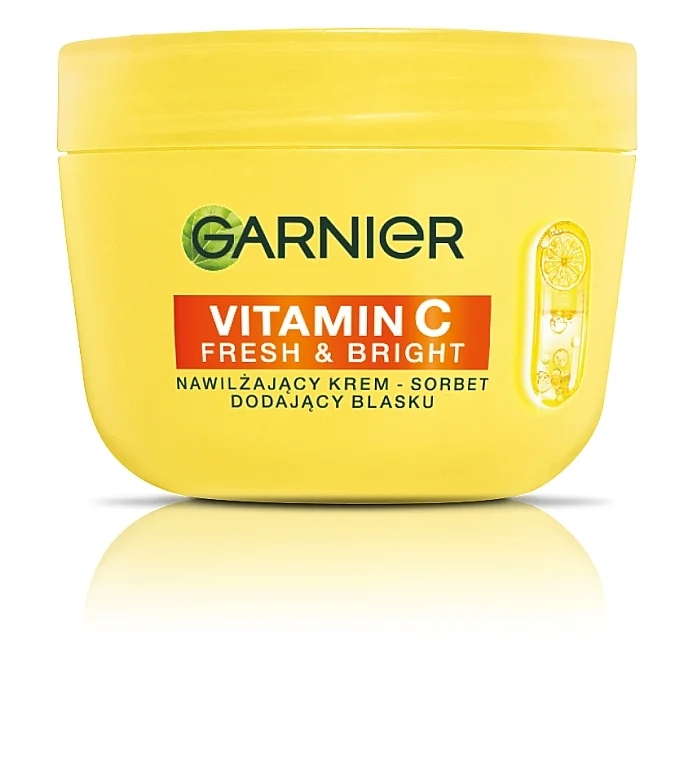 Crema-idratante sorbetto alla vitamina C per un aspetto fresco e luminoso della pelle del viso