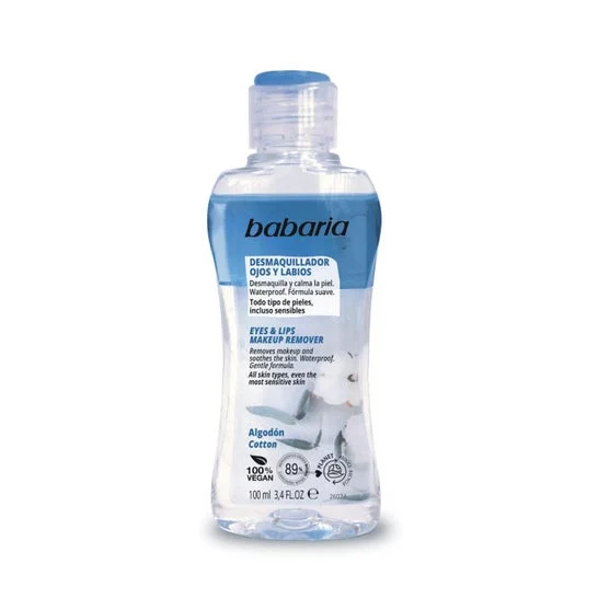 Babaria Struccante per occhi e labbra con cotone 100ml