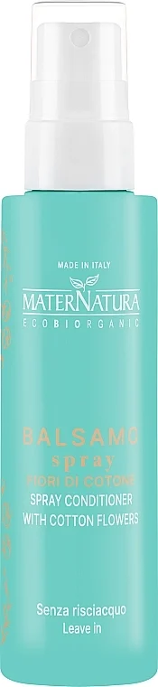 Condizionante spray per capelli con fiori di cotone