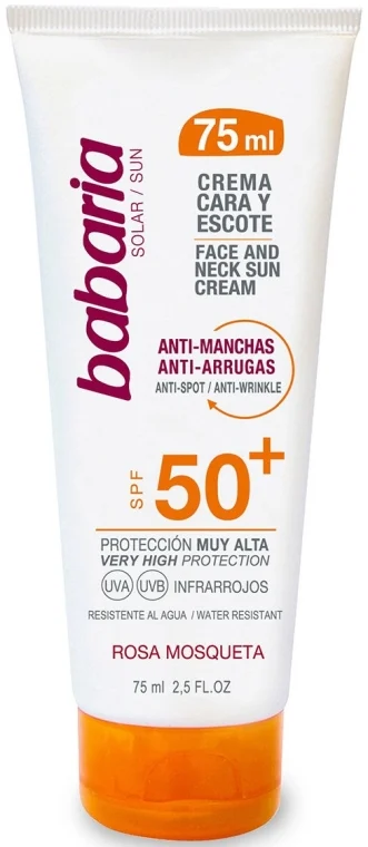 Crema solare per viso e collo