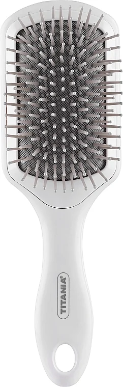 Spazzola per capelli quadrata, 21,6 cm, bianca