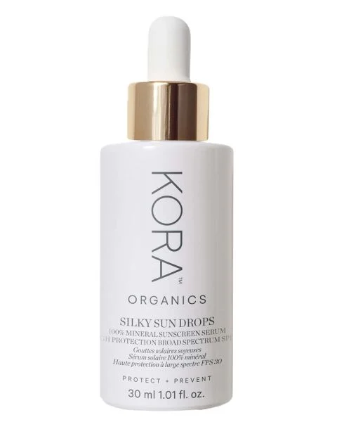 Kora Organics Silky Sun Drops 100% Mineral Sunscreen Serum SPF30