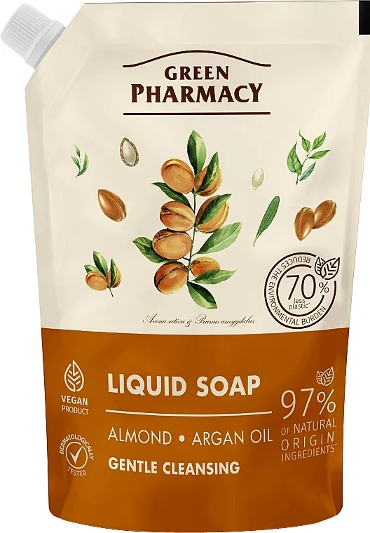 Sapone liquido "Mandorla e olio di argan" (confezione doypack)