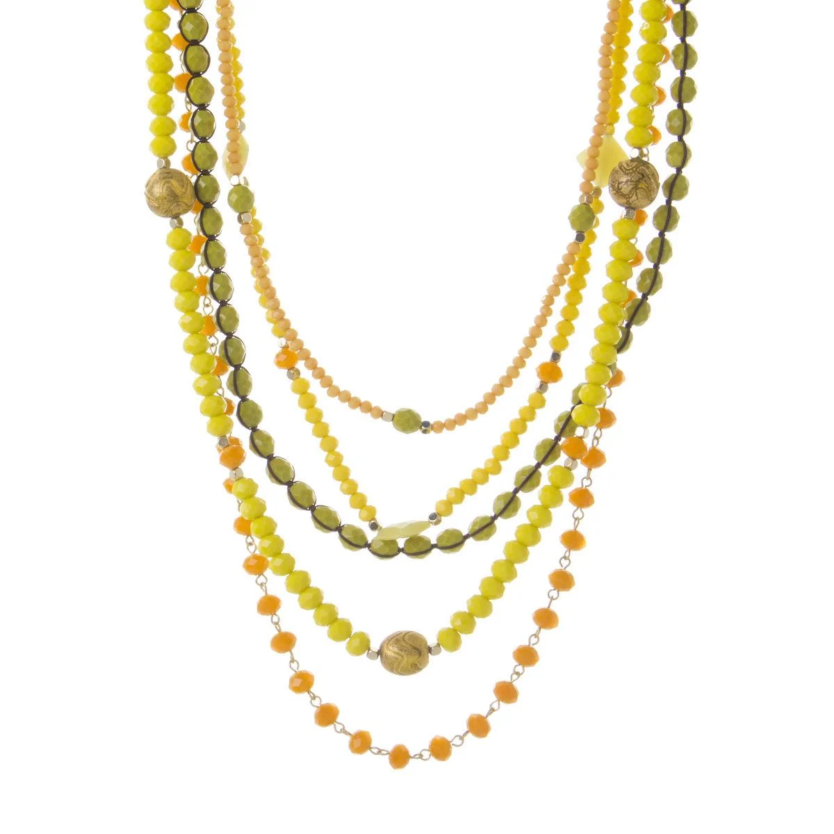 Collana Multifilo Con Perline Ischia