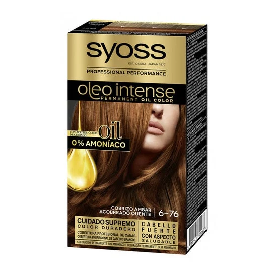 Syoss Olio Intense Tinte Sin Amoniaco 6.76 Cobrizo Ambar 50ml