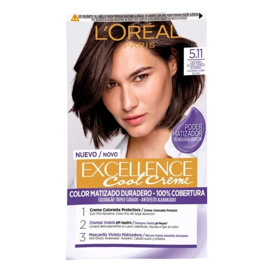 L'Oréal Excellence Cool Creme Tinte 5.11 Castano Chiaro Frassino Intenso 1 Unità