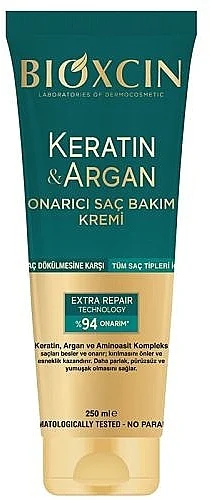 Crema per capelli con cheratina e argan