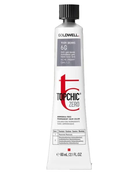 Goldwell Topchic Zero Permanent Hair Color Tube 6G Dark Gold Blonde