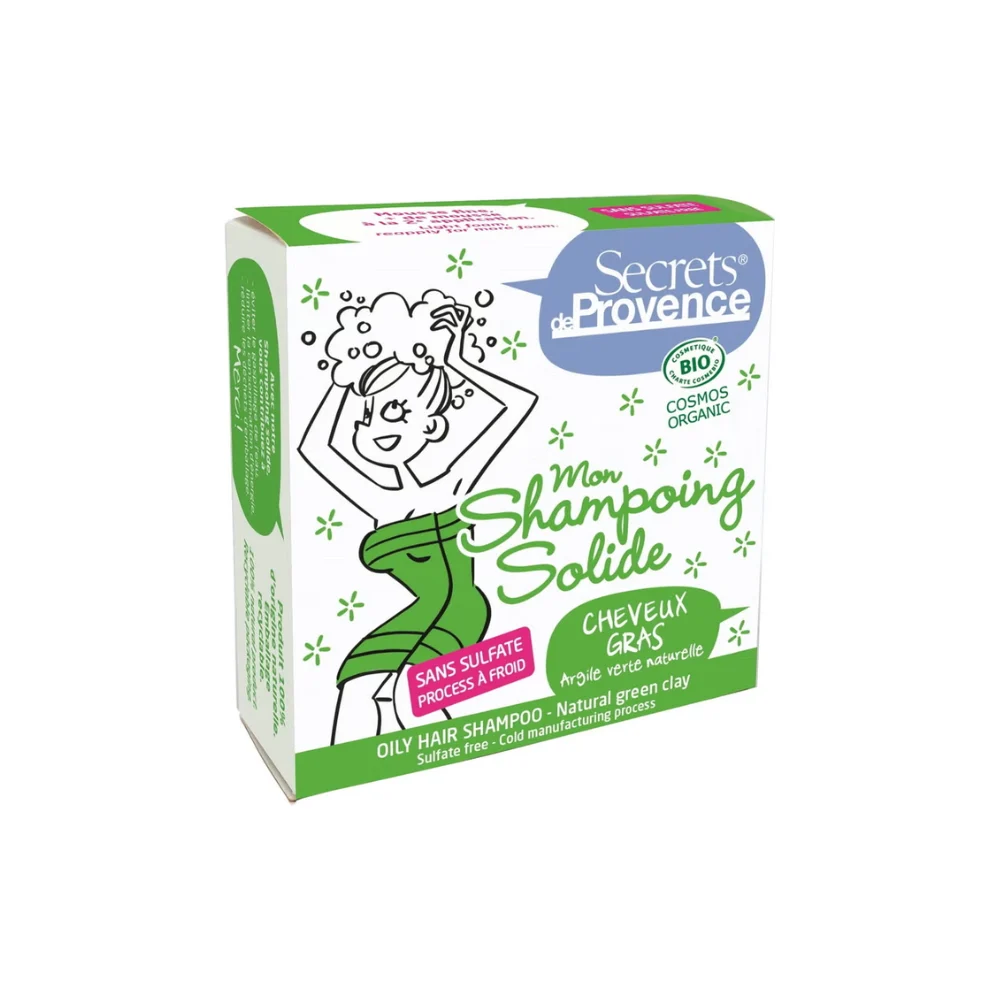 Secrets de provence Shampoo Solido Capelli Grassi, 85 g