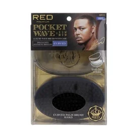 Red By Kiss Primium Pocket Wave Boar Brush Hard 1ud