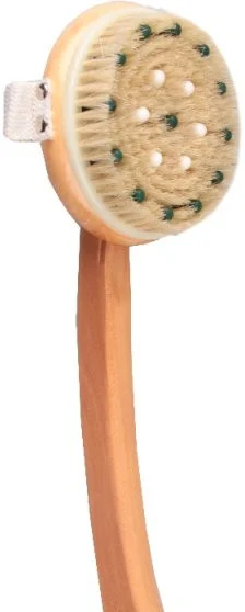 Spazzola da bagno massaggiante, 1901, con manico in legno