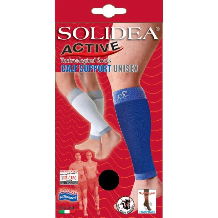 Solidea Calf Support Scaldamuscoli Compressione 12 15mmHg 1S Bianco