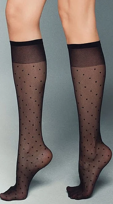 Gambaletti da donna "Puntini" 20 Den, nero