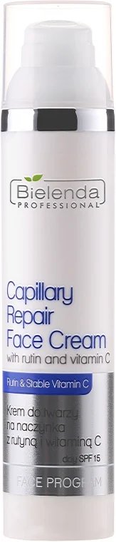 Crema viso per la pelle capillare, con vitamina C