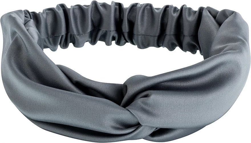 Fascia per capelli, in raso, "Satin Twist" grigio