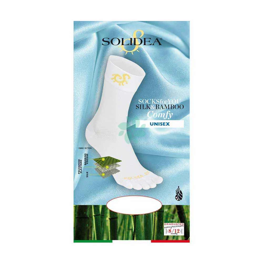 Solidea Socks For You Silk Bamboo Comfy Compressione 8 12mmHg Blu Navy 3L