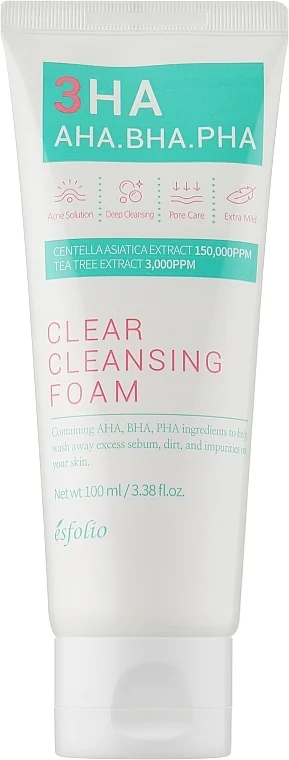 Schiuma detergente viso con acidi