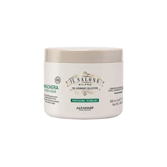 Alfaparf Il Salone Milano Keratin Mask 500ml - maschera ristrutturante capelli danneggiati fragili