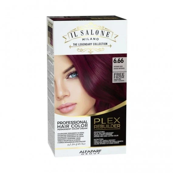 Alfaparf Il Salone Milano Plex Rebuilder Color Set 6.66 Rosso Intenso - kit colorazione permanente professionale