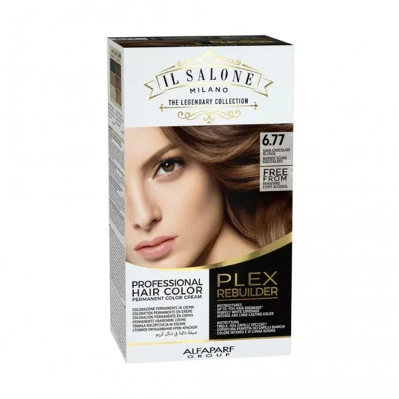 Alfaparf Il Salone Milano Plex Rebuilder Color Set 6.77 Biondo Scuro Cioccolato - kit colorazione permanente professionale