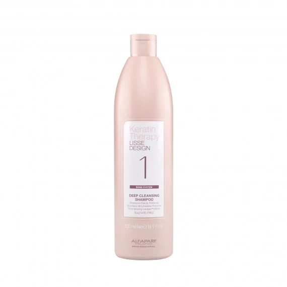 Alfaparf Keratin Therapy Lisse Design 1 Deep Cleansing Shampoo 500ml - shampoo step 1 pre-trattamento lisciante alla cheratina